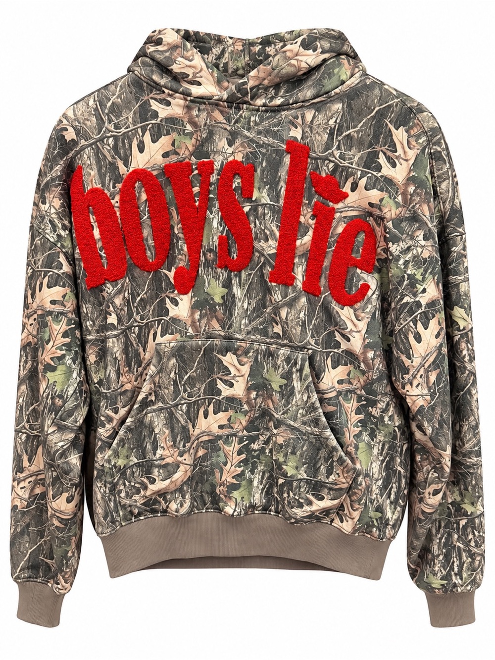 Boys Lie Red Logo Camo Hoodie - women’s size small